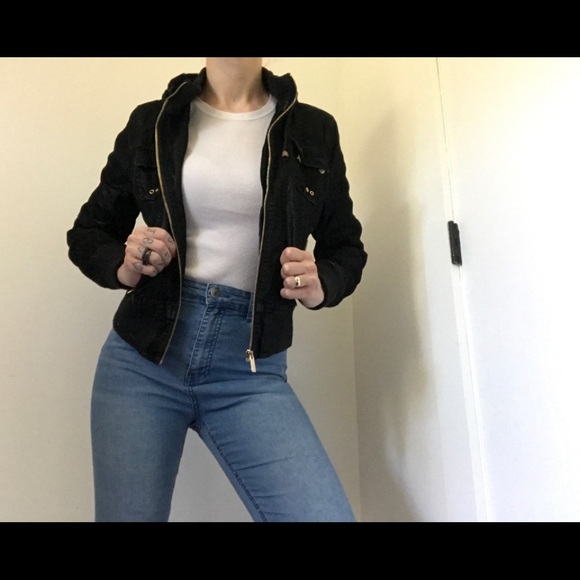 Palomares Sports Faux Fur Lined Black Jacket - Picture 1 of 12